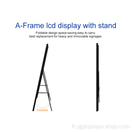 Écrans LCD A-Frame de 43&quot; pour la publicité intérieure